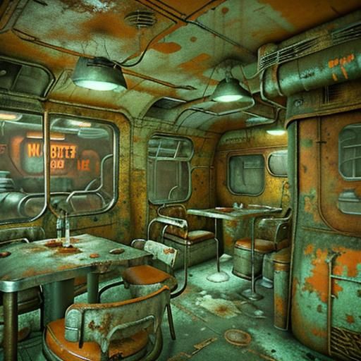 Gritty Retro Diner in Fallout Universe