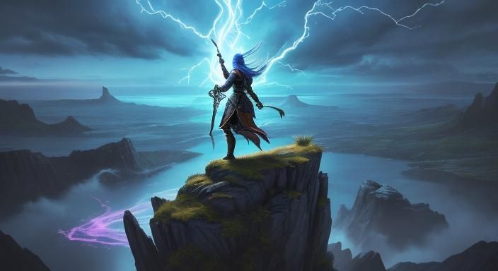 Viking Valkyrie's Coffee Symphony in Comic Book Art