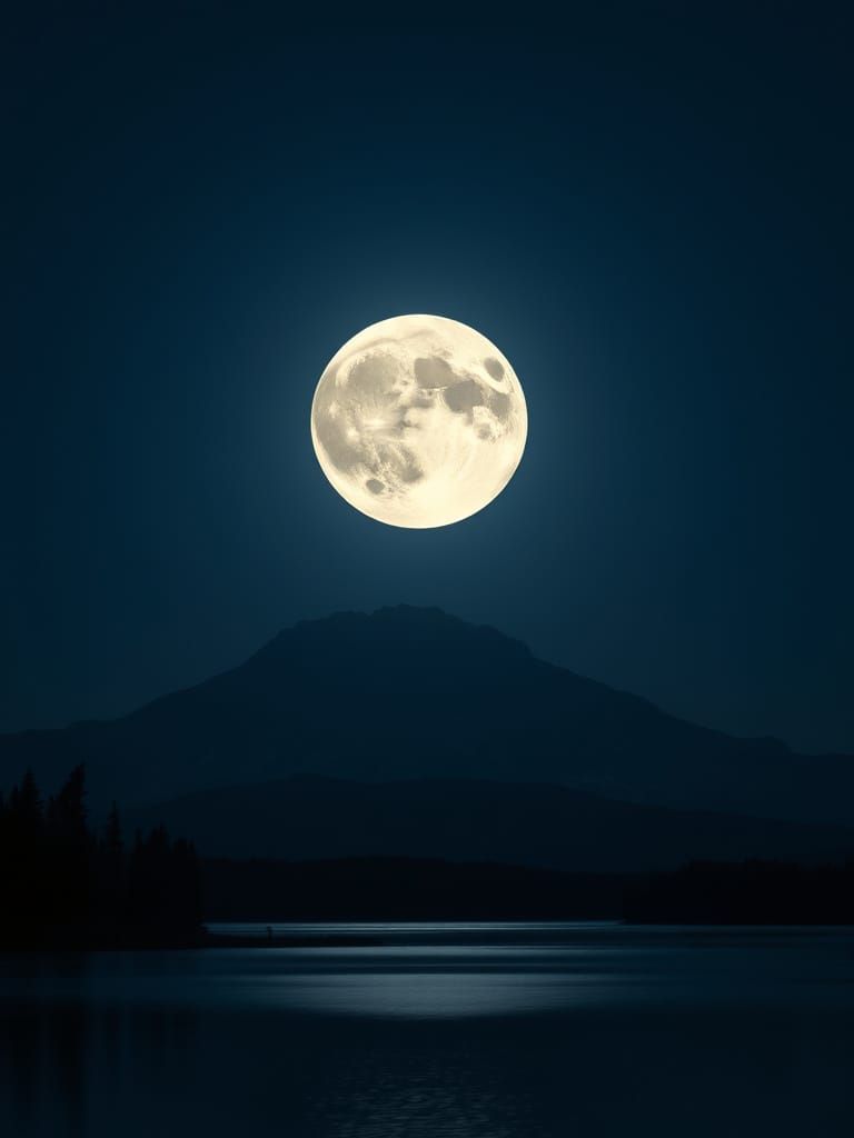 Dierwolf Howling at Moon, Double Exposure