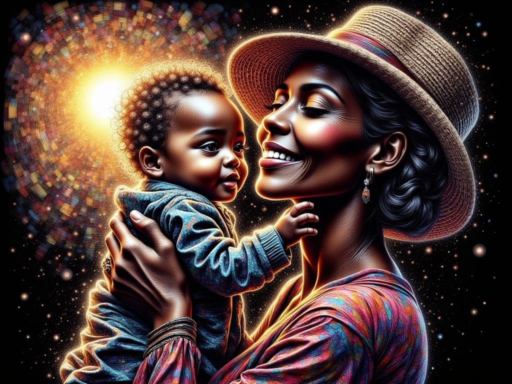 Elegant River Goddess in Opalescent Hues