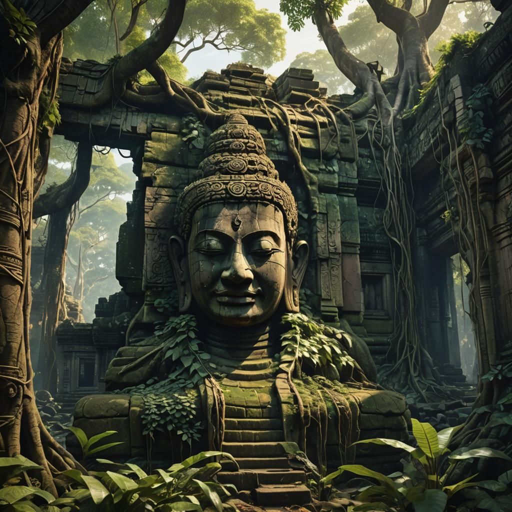 Jungle Temple Ruins: Fantasy Concept Art