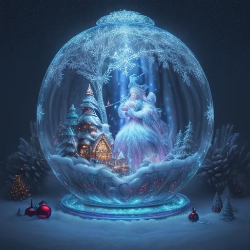 Magical Christmas Winter Wonderland Illustration