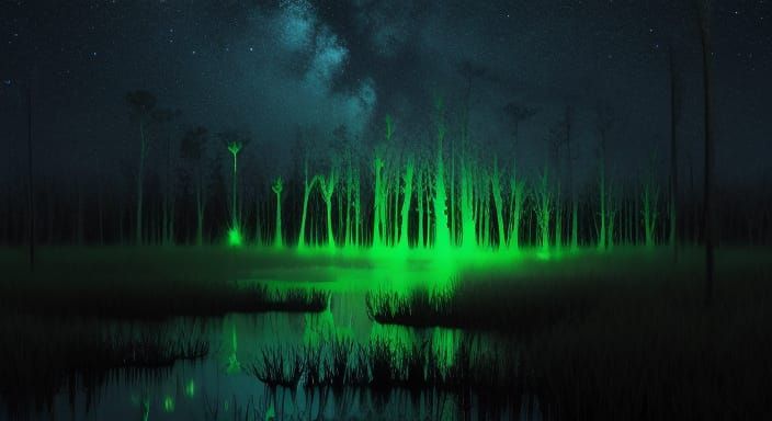Bioluminescent Swamp Ecology: An Active Ecosystem