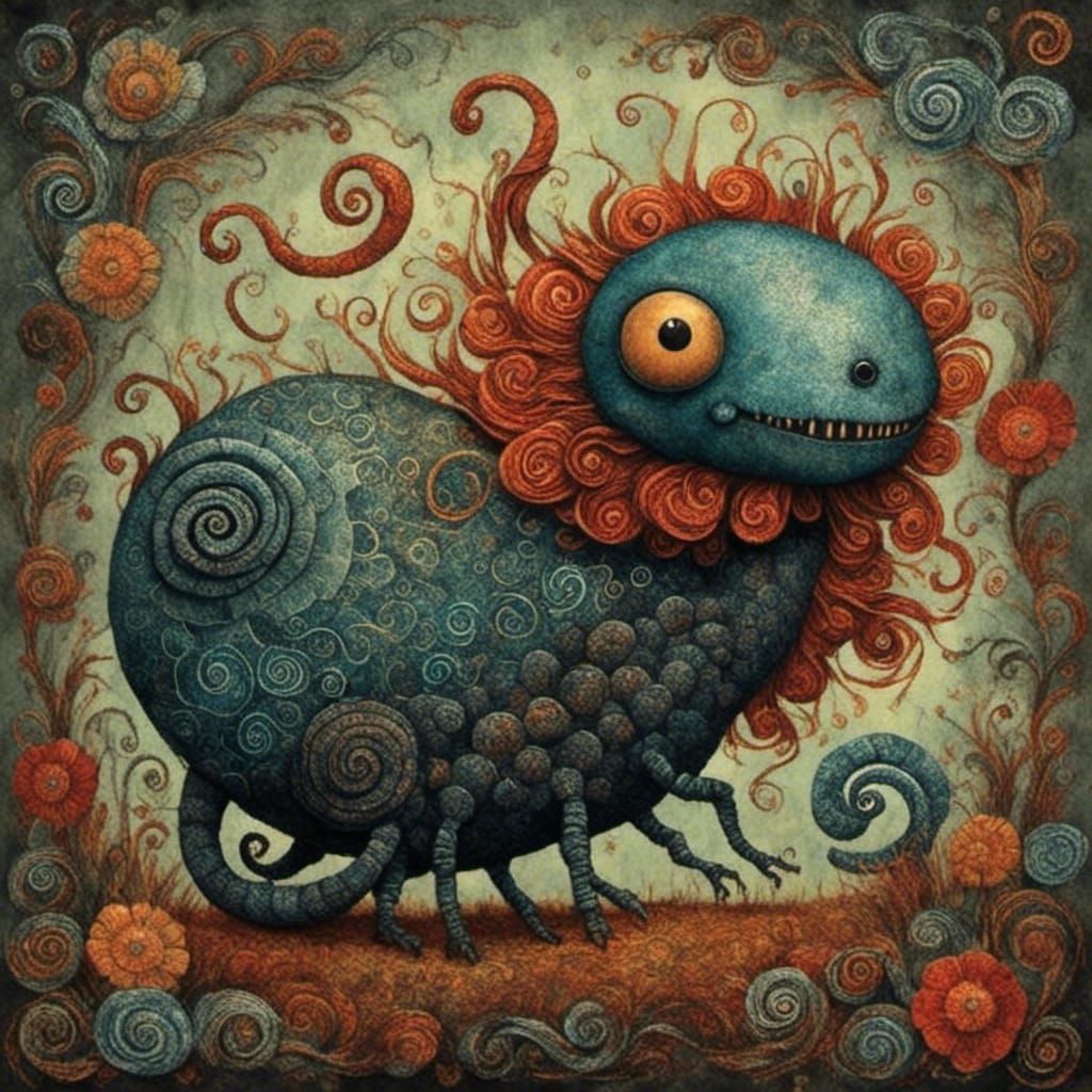 Vibrant Candyland Wonderland in Gouache