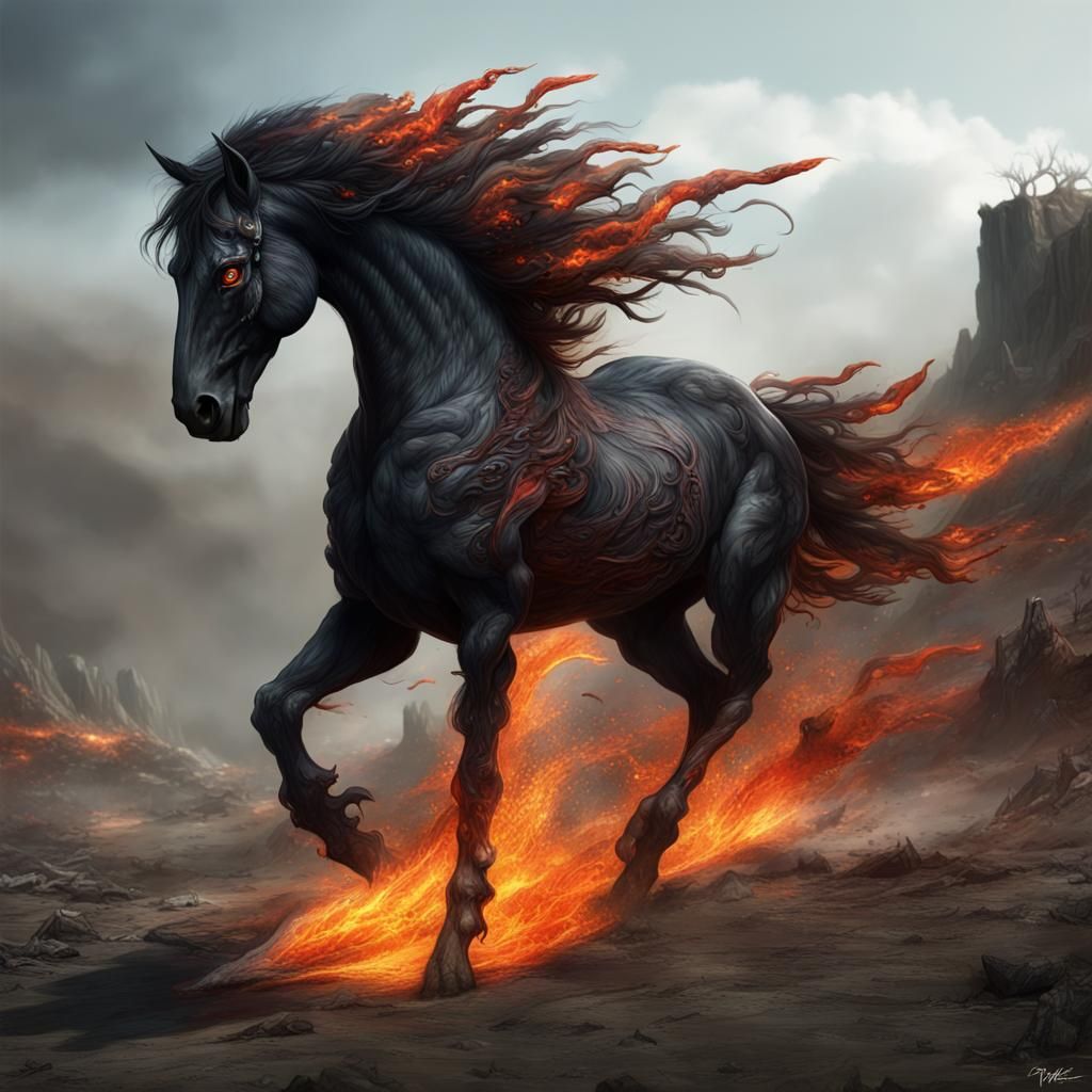 Mystical Púca Shapeshifting Creature in Detailed Matte Paint...