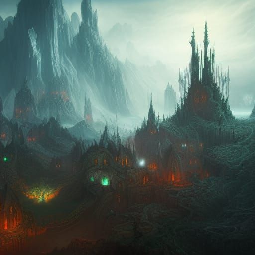 Fantastical Nightmare Realm in Deep Color