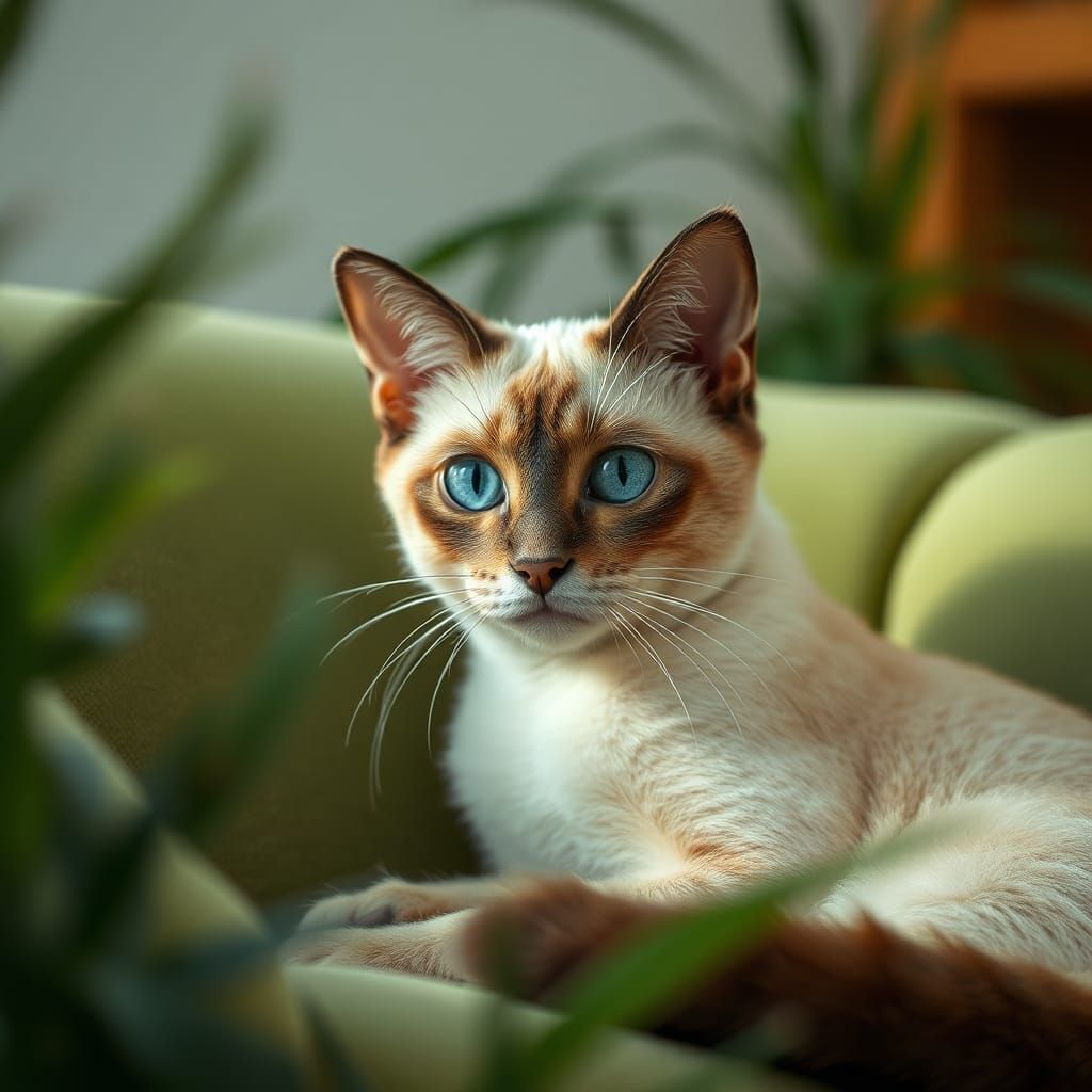Hyperrealistic Siamese Cat Portrait