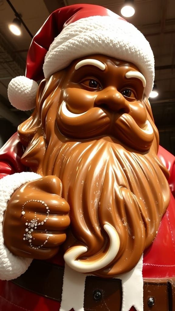 Vibrant Chocolate Santa Filled with Orange Cream Delight