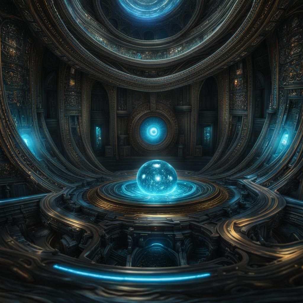 Bioluminescent Braided Universe in Translucent Detail