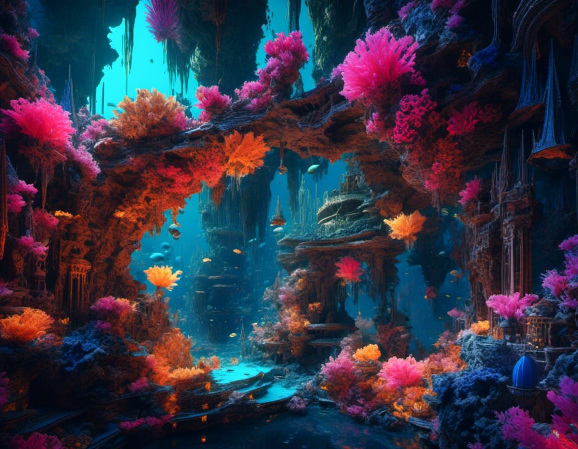 Fantasy Underwater Scene