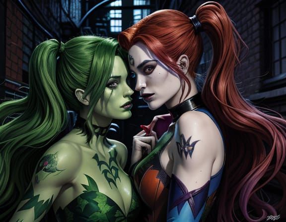 Harley Quinn & poison ivy