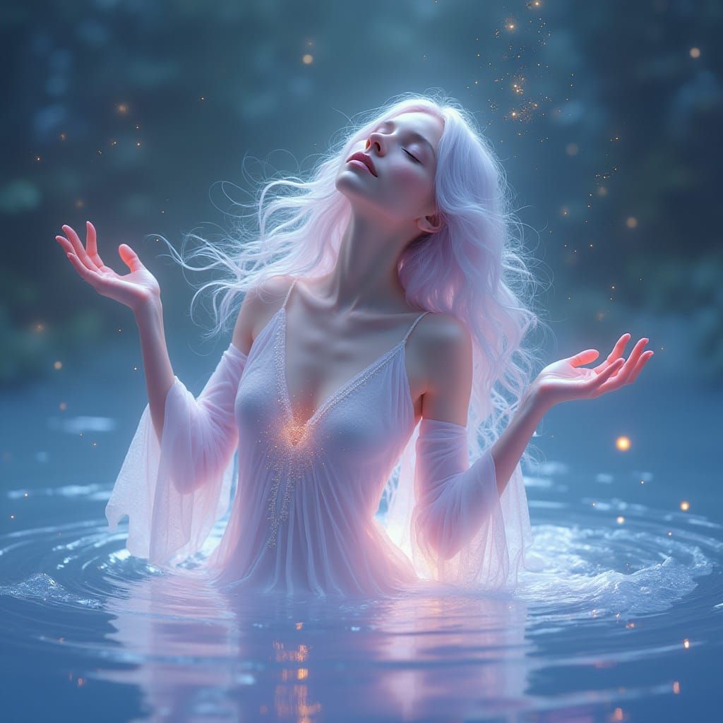 Ethereal Goddess in Cosmic Harmony