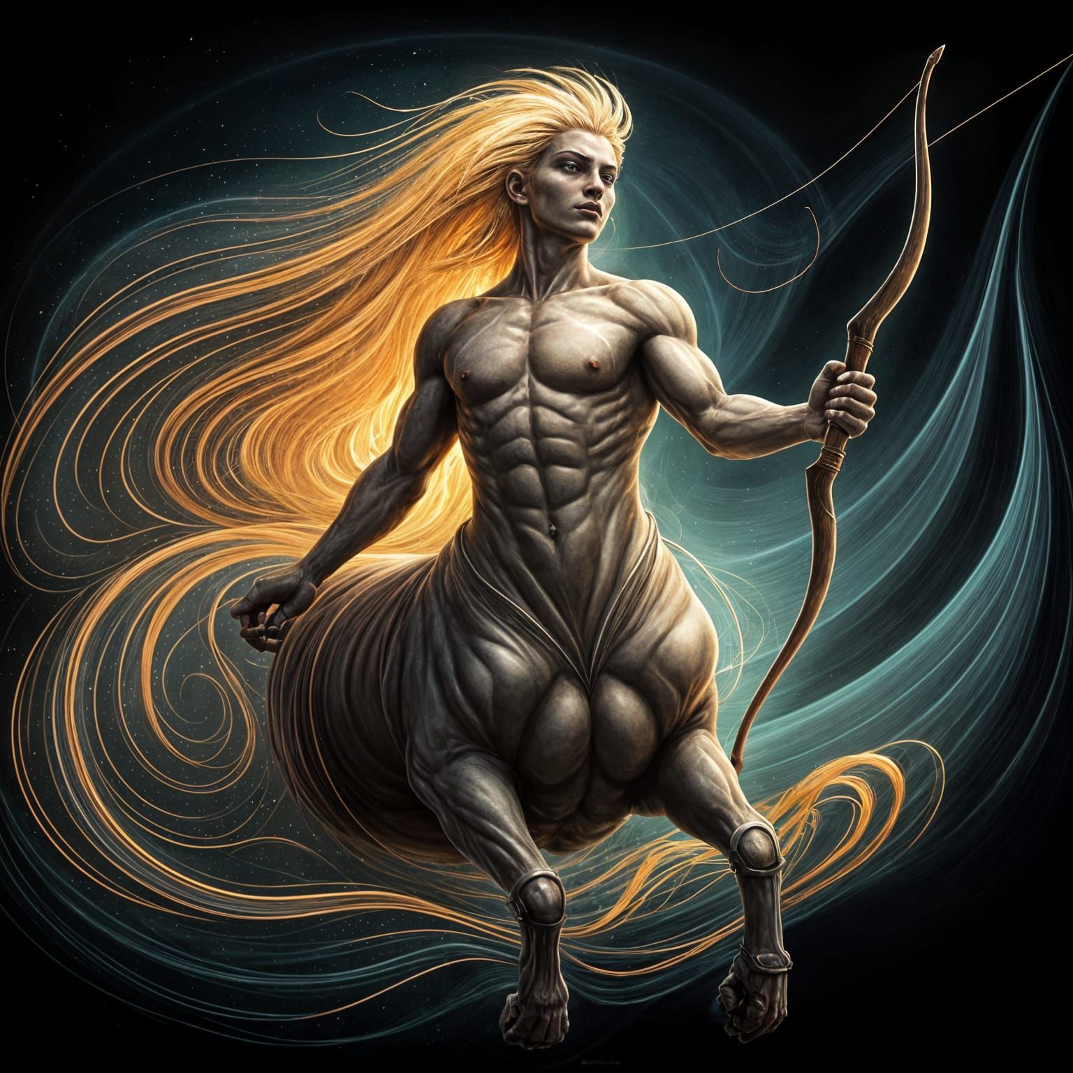 Abstract Sagittarius Centaur Archer Art