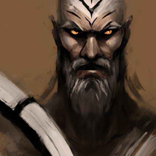 Ares God of War Portrait in Classic Style