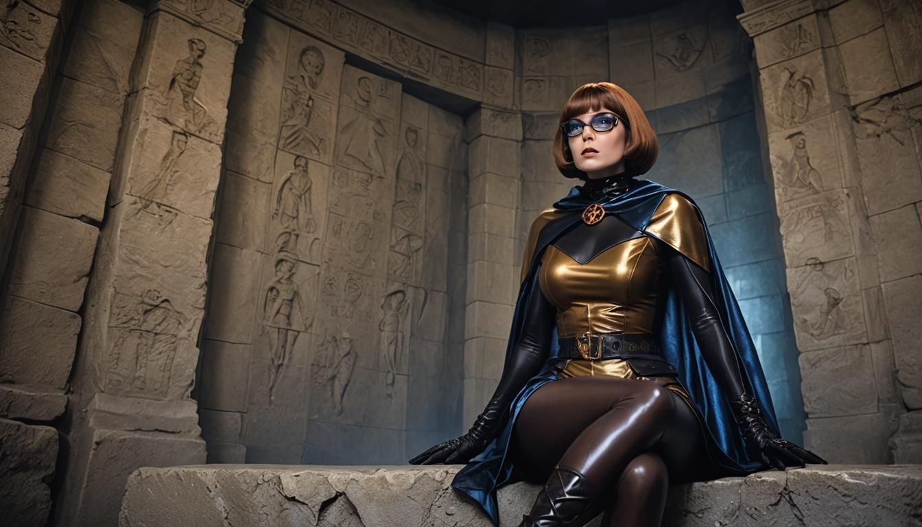 Velma Dinkley in Limestone Tomb: Dark Fantasy Art