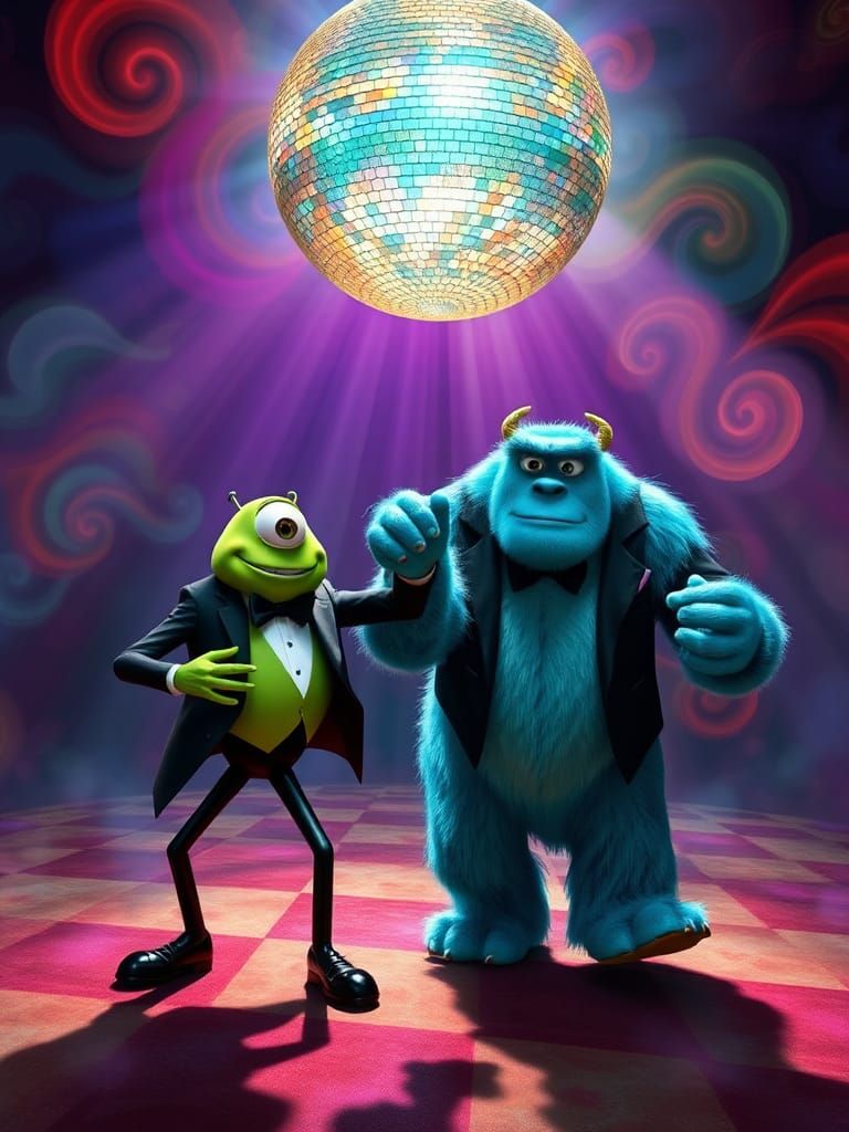 Monsters University Prom: A Surrealist Painting