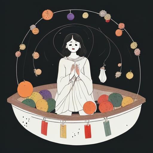 Folk Art Illustration: Acceptance in Mortality