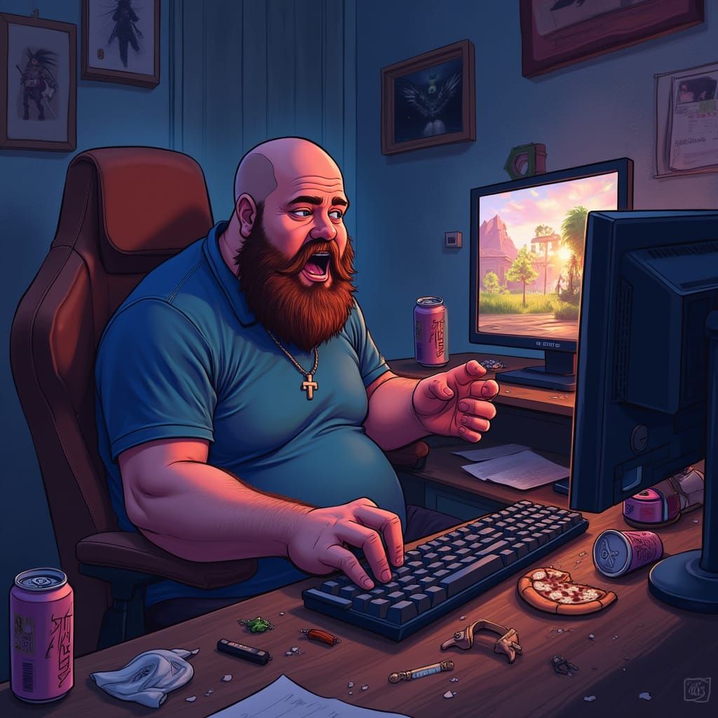 Gamer's Haven in Neon Hues