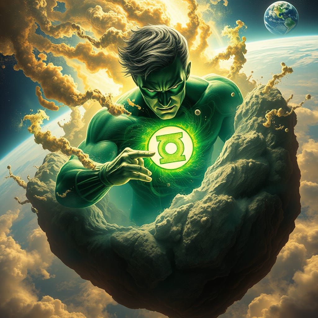 Cosmic Green Lantern Shines from Asteroid Near Earth