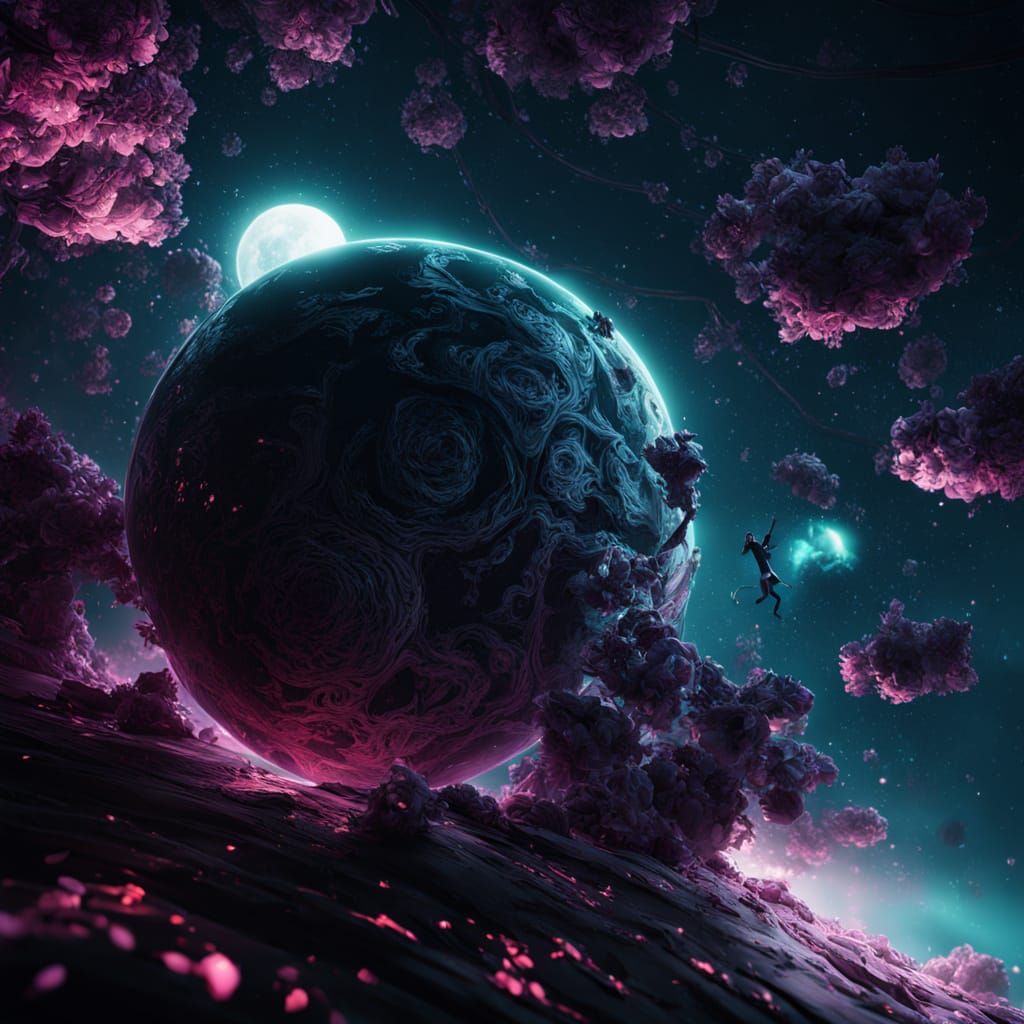 Epic Anime-Inspired Film Still in Neon-Lit Futuristic Enviro...