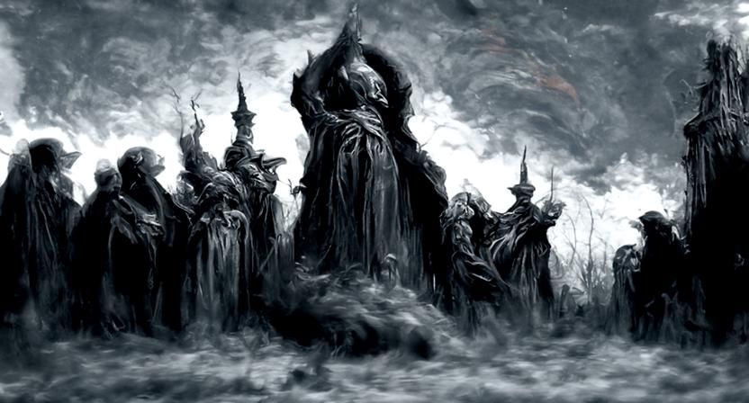 Sinister Theocracy Witch-Hunt in Detailed Matte Painting