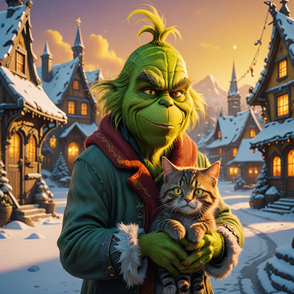 The Grinch's Whimsical Christmas Moment