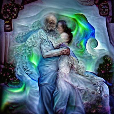 Ethereal Embrace: A Baroque Astral Twilight Scene
