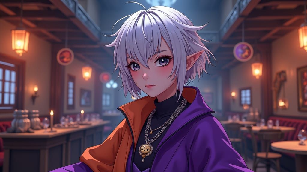 Mystical Tavern Keeper in 3D Anime Style