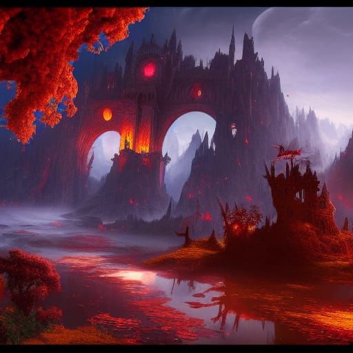 Fantastical Castle Concept Art in Deep Color