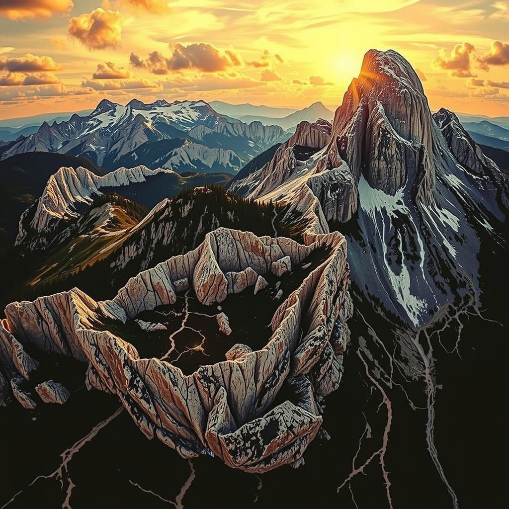 Golden Hour Landscape with Warm Lighting