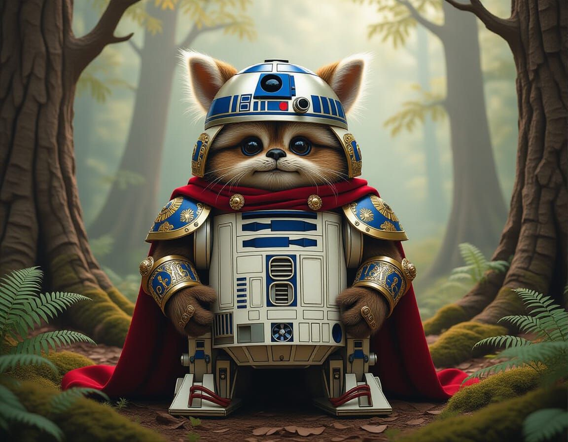 Ewok in Renaissance Armor Made of R2D2