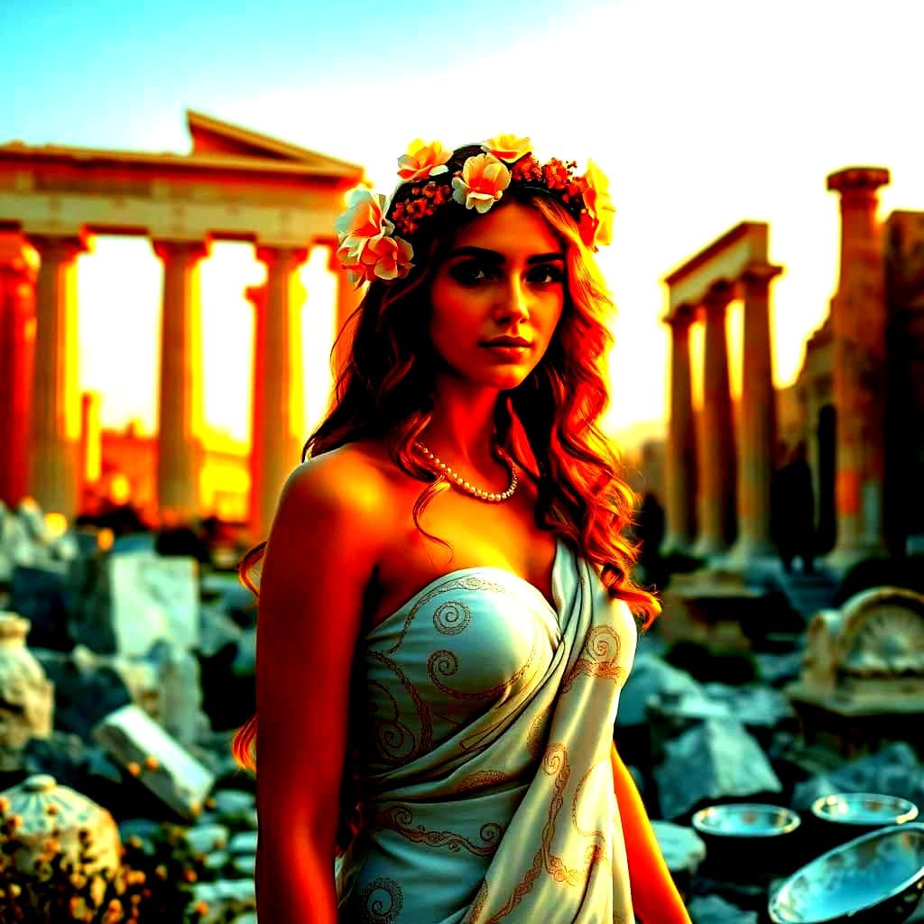 Valentina Eros: Goddess of Love and Beauty in Rose Gold Sple...