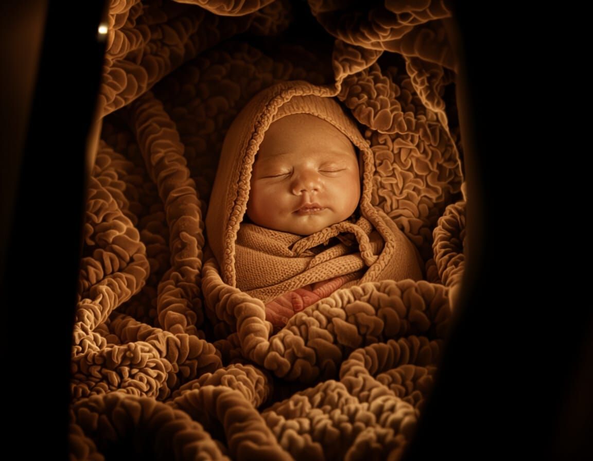 Realistic Photo of 3D Ultrasound Baby