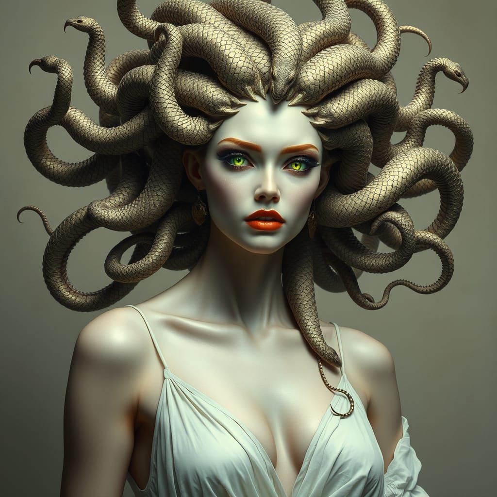 Enchantress of Scales: Dark, Serpentine Beauty