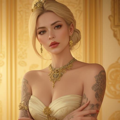 Ethereal Opulence: A Woman of Sensuality and Luxury