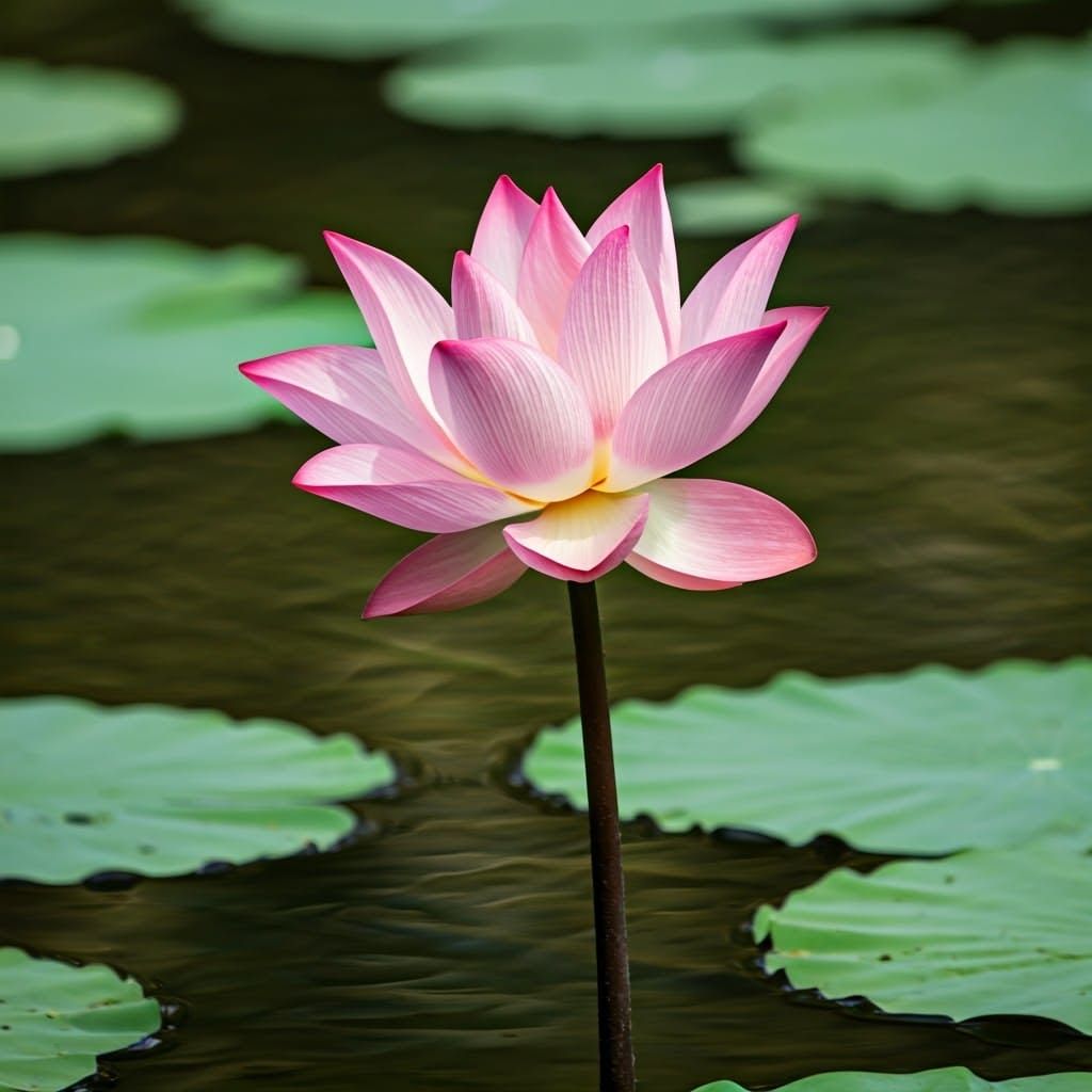 Lotus Flower Blooms: Resilience in Murky Waters