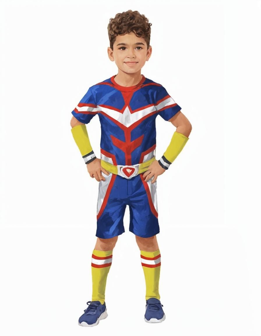 Brave Child Portrait with Enhanced Clothing Detail