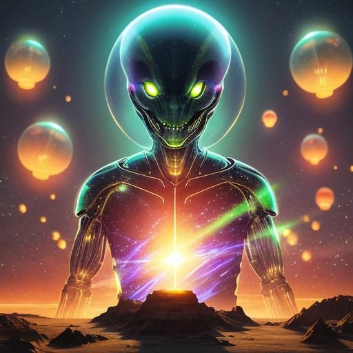 Luminous Alien on a Magical Alien Planet