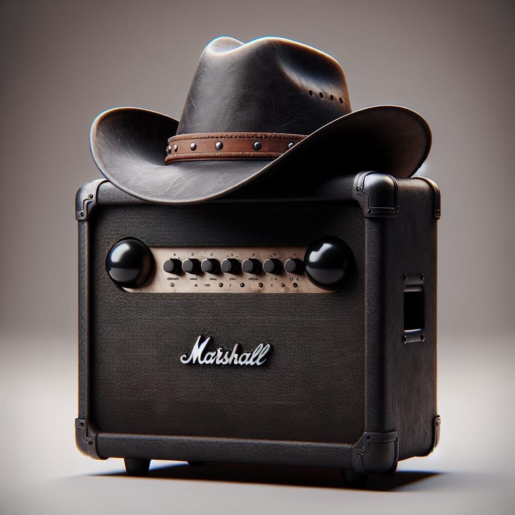 Anthropomorphic Marshall Amp in 3D Game Style