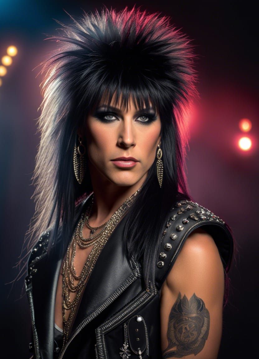 Nikki Sixx Ultrarealistic Glam Portrait