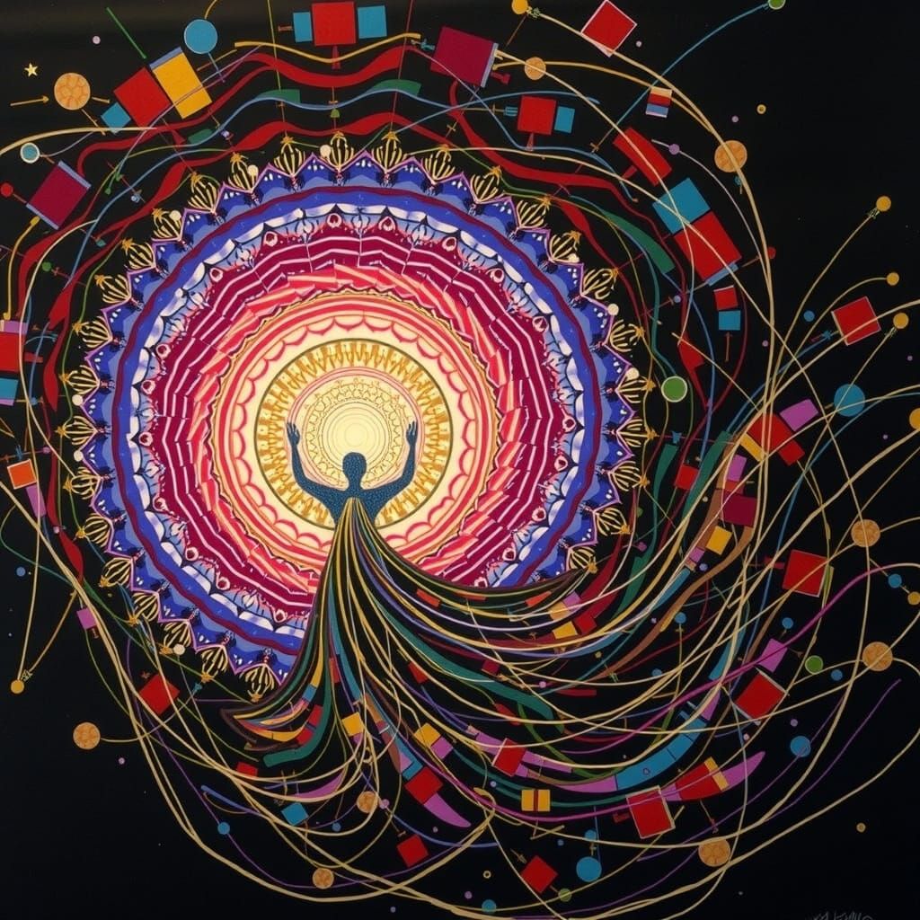 Abstract Artwork Symbolizing Perfection and Brilliance