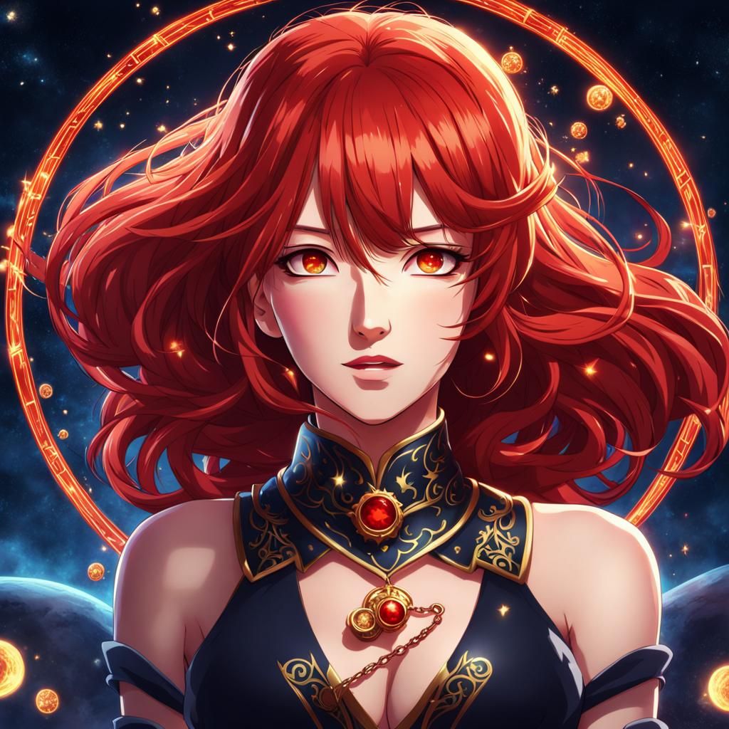 Anime Girl as Scorpio Zodiac Sign