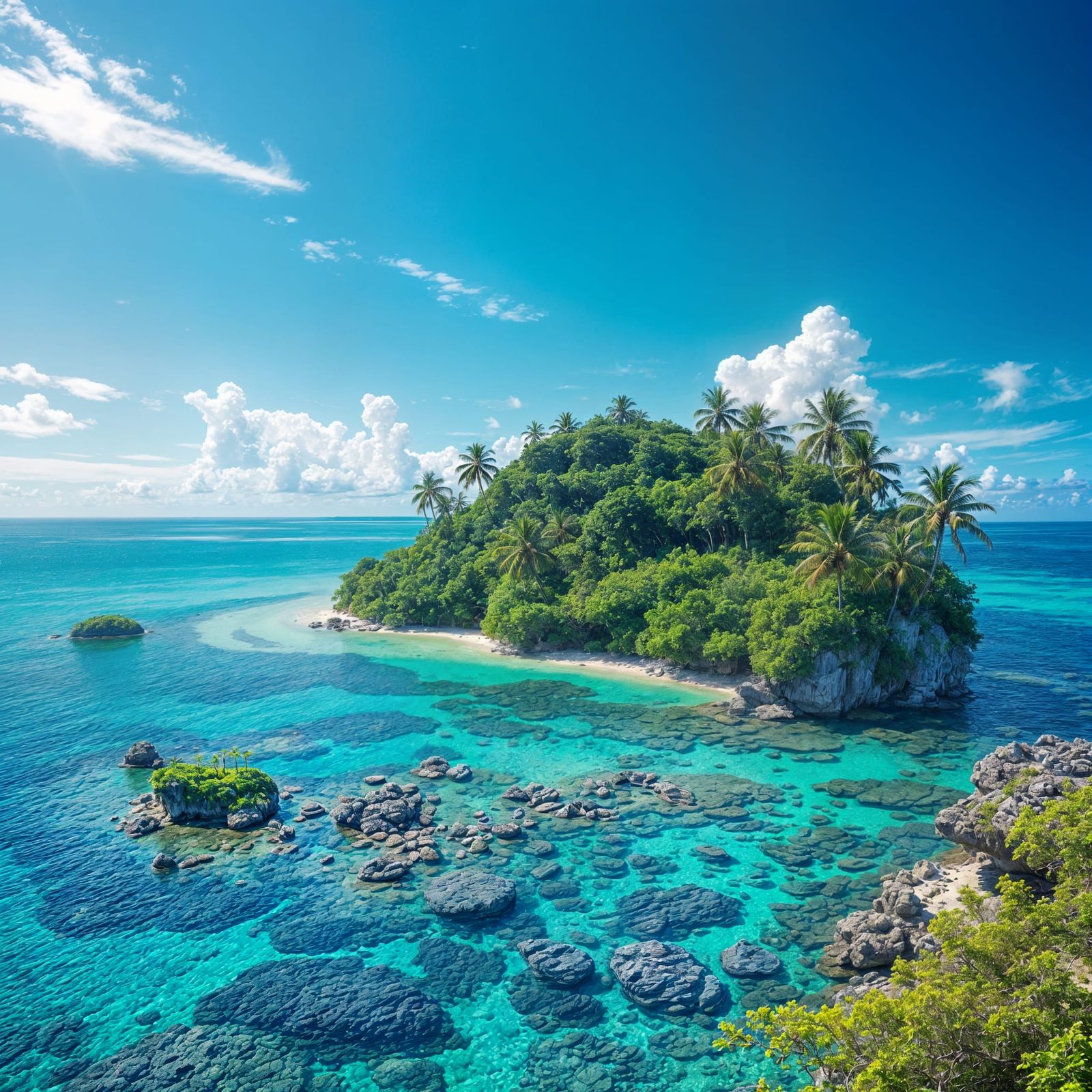 Tropical Island Oasis in a Secluded Paradise