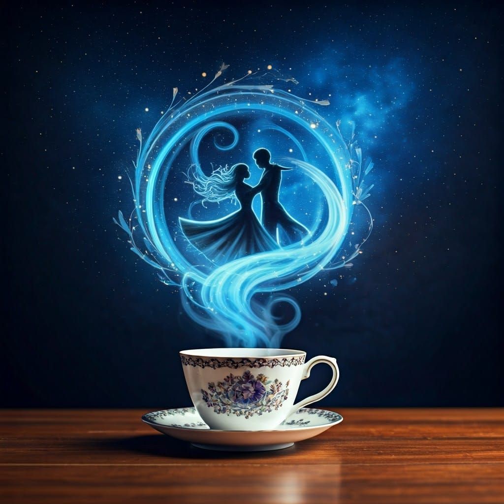 Enchanted Teacup: Silhouettes Dancing in Steam