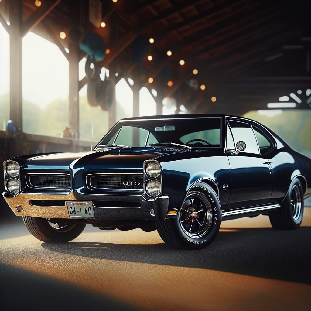 1968 Pontiac GTO in Dark Blue: Professional Car Photography