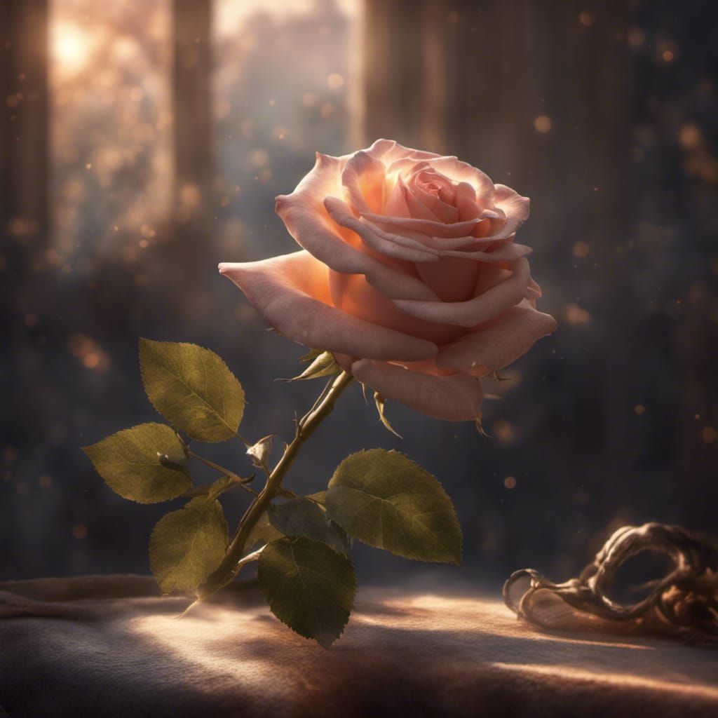Radiant Rose Against a Light Background
