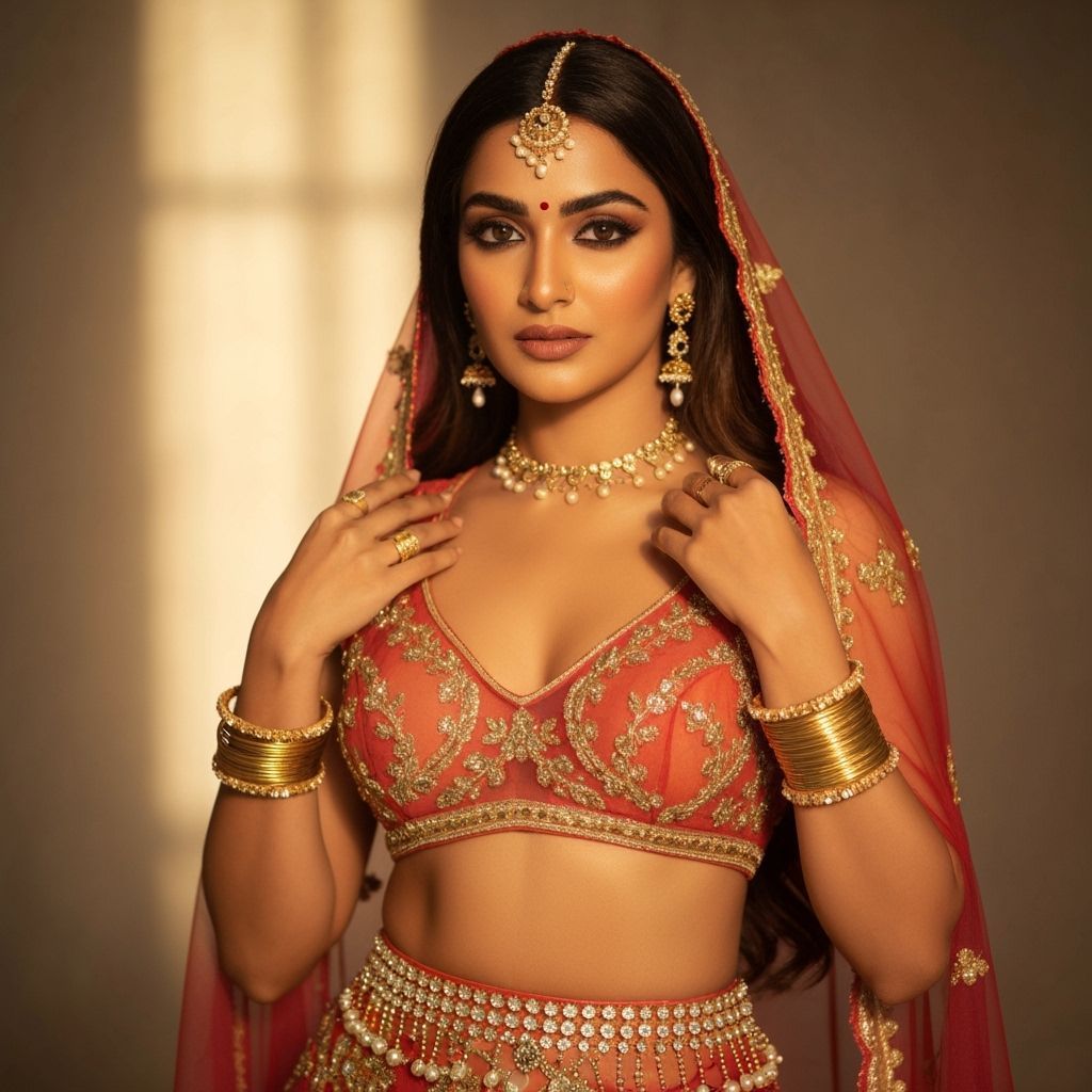 Indian Woman in Harem Outfit: Art Nouveau Style