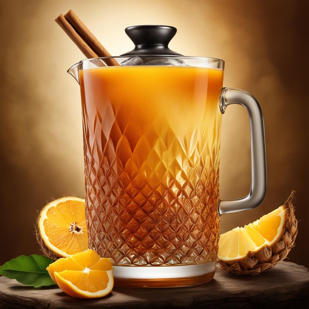 Tropical Spiced Rum Still Life in 8K