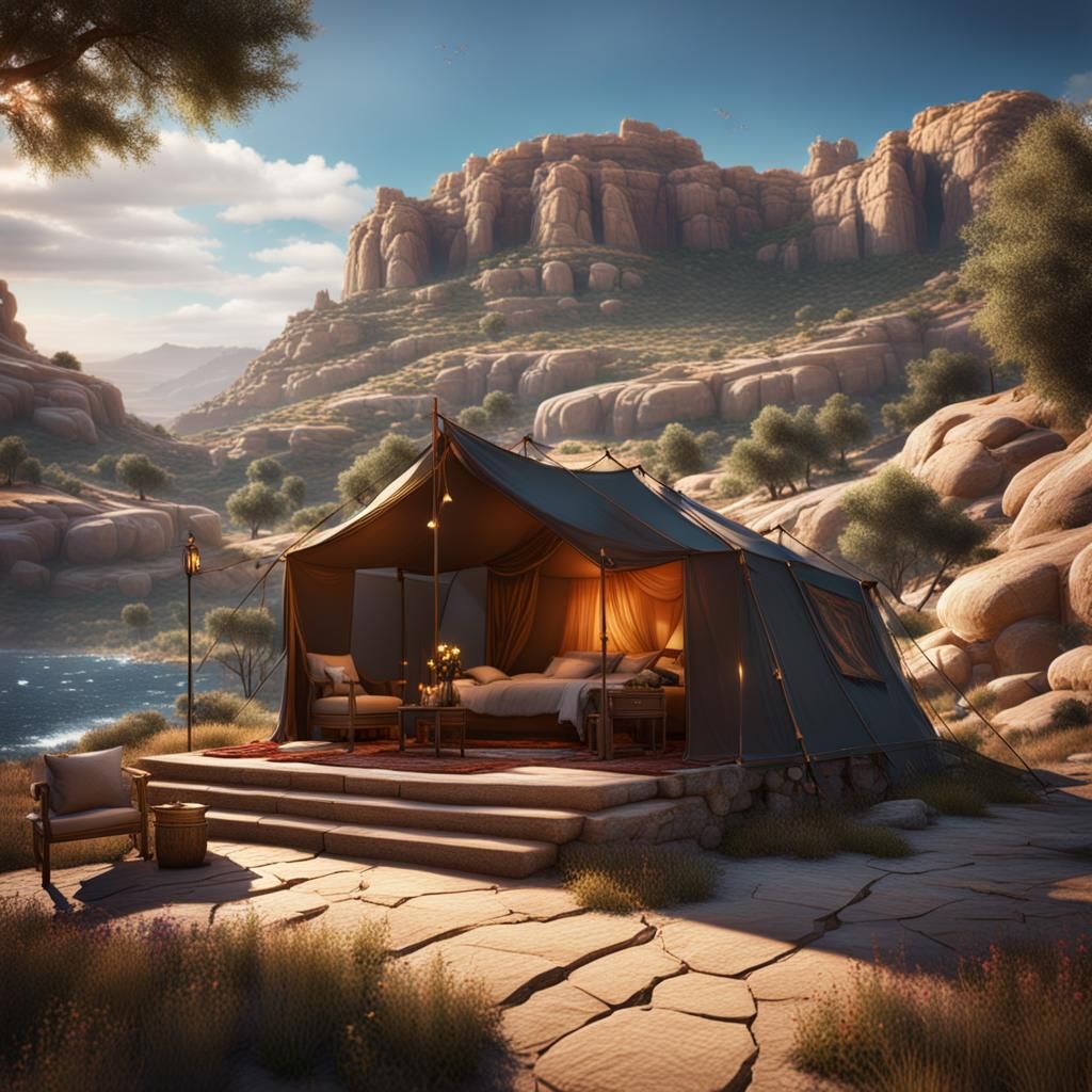 Ideal Camping Spot in Northern Israel: Fantasy Art