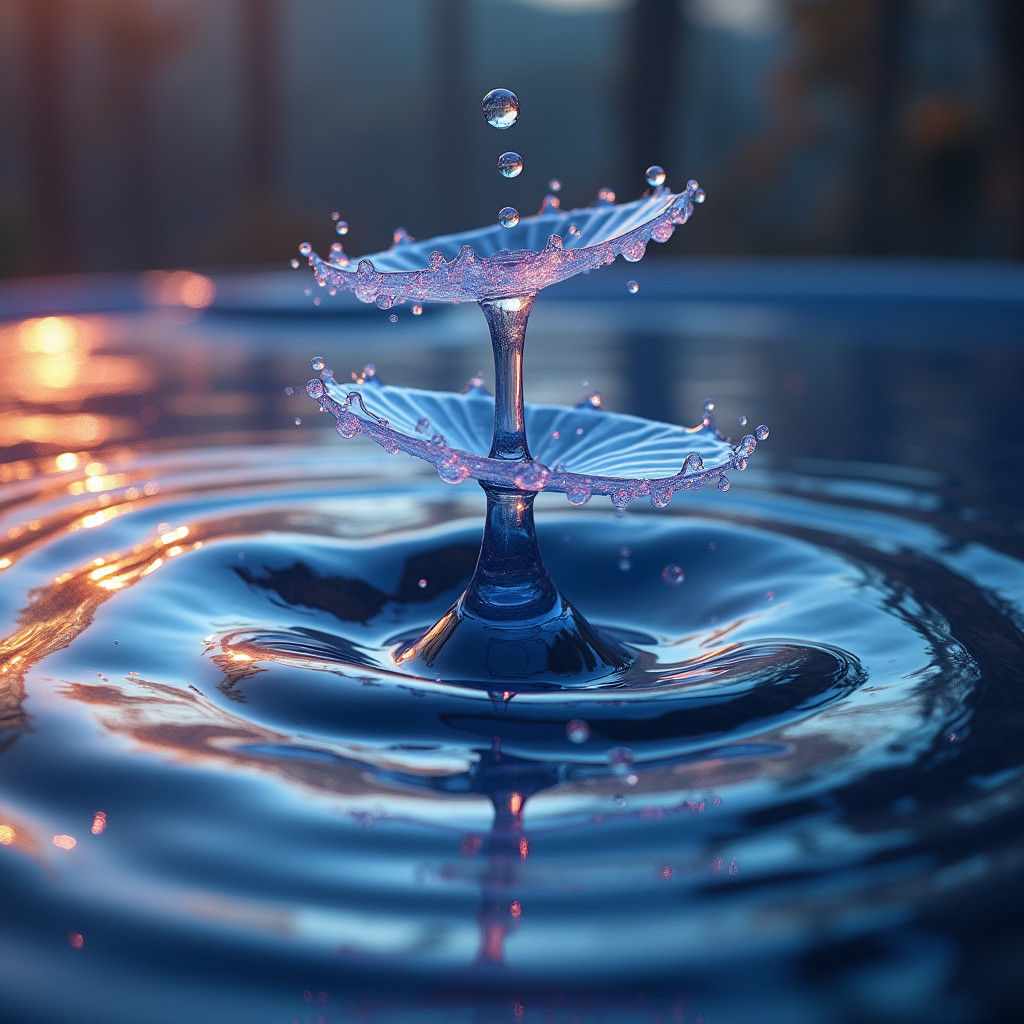 Mesmerizing Water Drop Impact in 8K Resolution